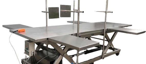 兽用不锈钢多功能负压解剖台_2.8米电动升降大型动物解剖手术台_南京福考恩